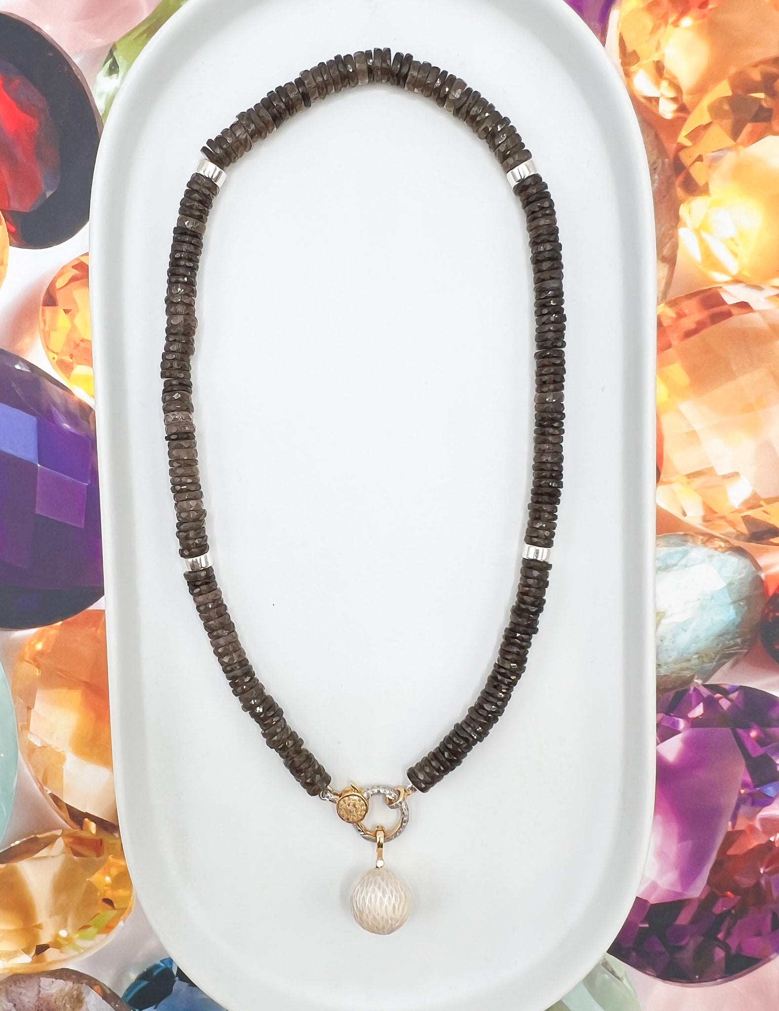 Smokey quartz necklace