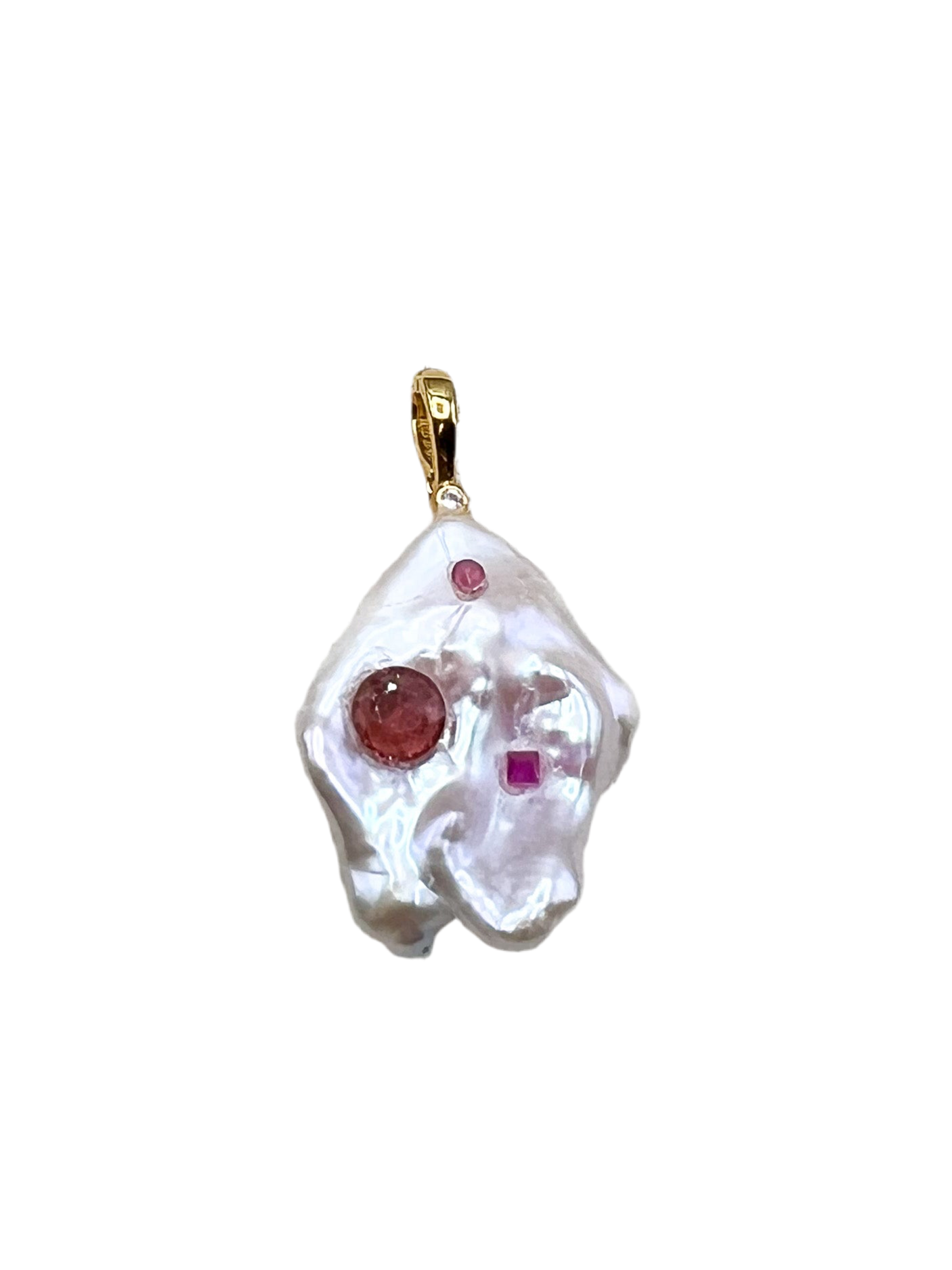 Pearl and gemstone pendant