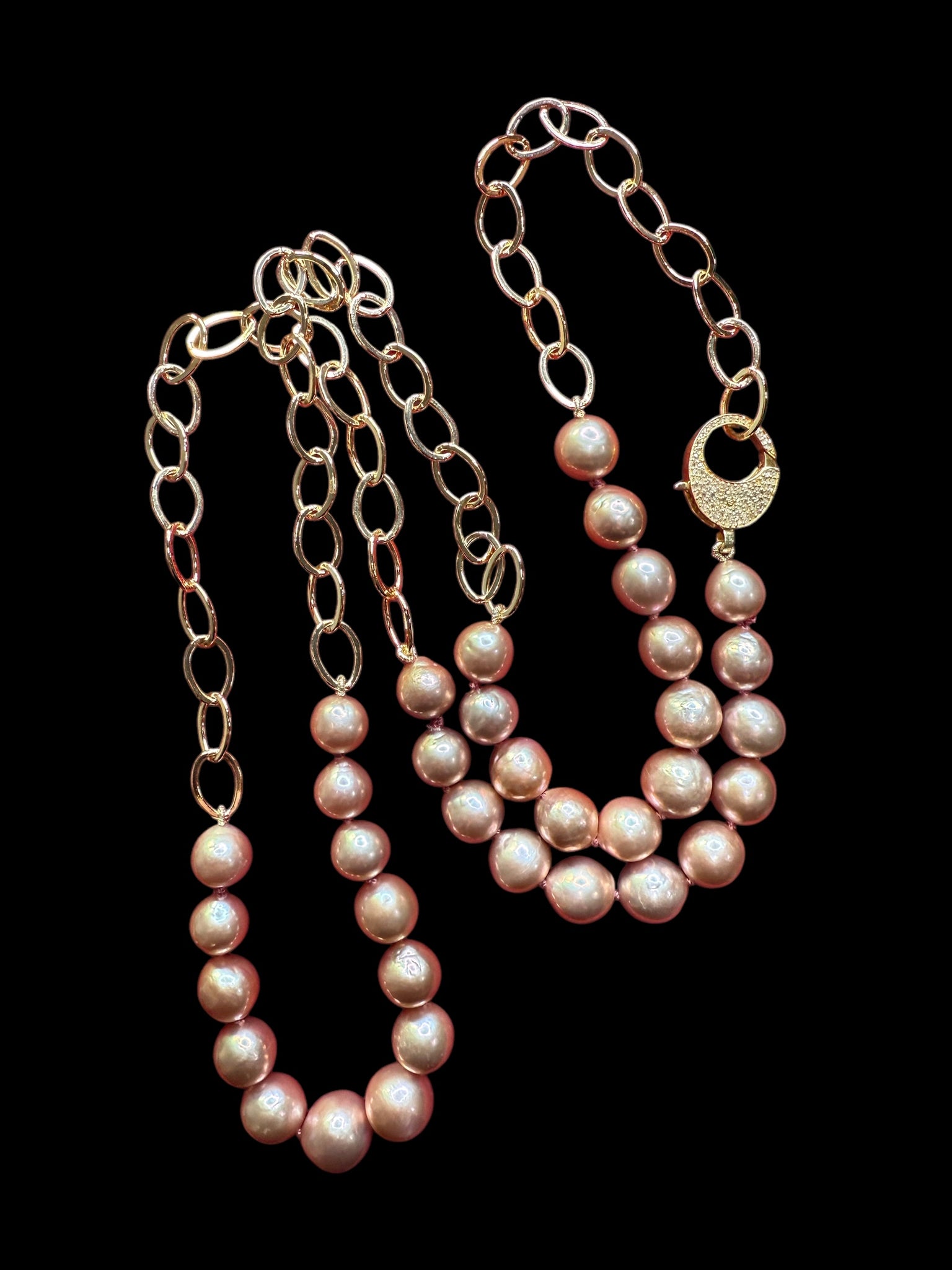 Pink pearl necklace